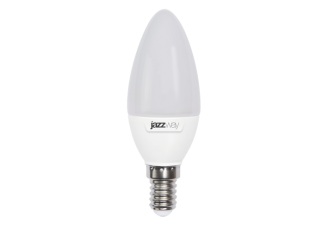 Лампа светодиодная (LED) «свеча» D. 38мм E14 7Вт 220-240В матовая тепло-белая Jazzway