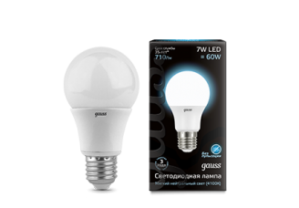 Лампа груша Е27 светодиодная (LED) 7Вт холодно-белый 230В Gauss
