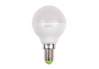 Лампа светодиодная (LED) "шар" Jazzway Е14 7Вт теплый белый матовая 230В