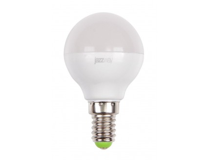 Лампа светодиодная (LED) "шар" Jazzway Е14 7Вт теплый белый матовая 230В