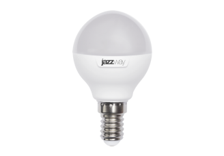 Лампа шар Е14 светодиодная матовая (LED) 9Вт холодно-белый 230В Jazzway