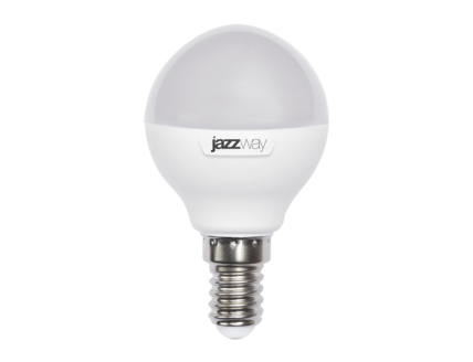 Лампа шар Е14 светодиодная матовая (LED) 9Вт холодно-белый 230В Jazzway