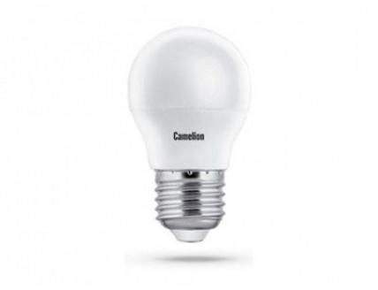 Лампа шар Е27 светодиодная матовая (LED) 8Вт тепло-белый 230В Camelion