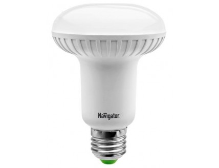 Лампа светодиодная (LED) с отражателем D. 80мм E27 12Вт 220-240В матовая нейтральная холодно-белая Navigator