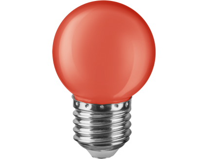Лампа шар Е27 светодиодная (LED) 1Вт красн. 230В Navigator