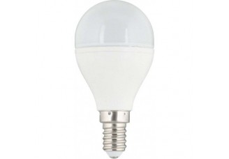 Лампа светодиодная (LED) "шар" Camelion Е14 6,5Вт теплый белый матовая 230В