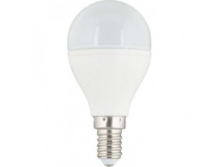Лампа светодиодная (LED) "шар" Camelion Е14 6,5Вт теплый белый матовая 230В