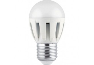 Лампа светодиодная (LED) "шар" Camelion 5,5Вт теплый белый матовая 230В