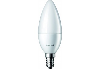 Лампа "свеча" Е14 светодиод. (LED) 5,5Вт (= 40Вт ЛН) тепло-бел. матов. 230В PHILIPS
