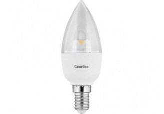 Лампа "свеча" Camelion Е14 светодиодная (LED) 5,5Вт теплый белый прозрачная 230В