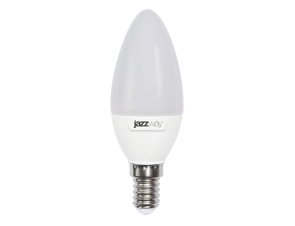 Лампа "свеча" Jazzway светодиодная (LED) Е14 9Вт 230В теплый белый матовый