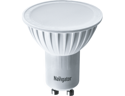 Лампа MR-16 d51 GU10 светодиодная (LED) 5Вт (= 35Вт ГЛН) холодно-белый 230В Navigator