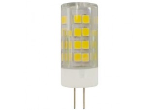 Лампа "капсула" G4 светодиод. (LED) 5Вт (=50Вт ГЛН) хол.-бел. 220В ЭРА