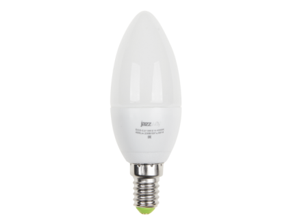 Лампа "свеча" Jazzway Е14 светодиодная (LED) 5Вт холодный белый матовая 230В