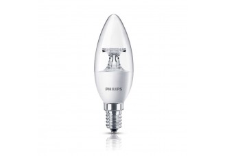 Лампа свеча Е14 светодиодная прозрачная (LED) 5,5Вт (= 40Вт ЛН) тепло-белый 230В Philips