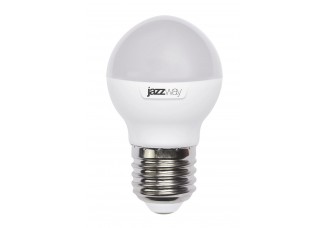 Лампа светодиодная (LED) «шар» D. 45мм E27 7Вт 230В матовая тепло-белая Jazzway