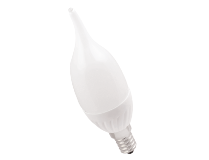 Лампа свеча на ветру Е14 светодиодная матовая (LED) 5Вт тепло-белый 230В IEK ECO