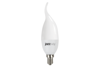 Лампа "свеча на ветру" Е14 светодиод. (LED) 9Вт холод.-бел. матов. 230В Jazzway
