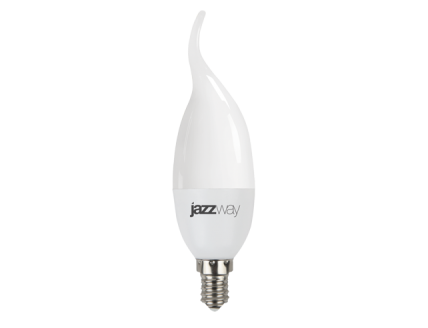 Лампа "свеча на ветру" Е14 светодиод. (LED) 9Вт холод.-бел. матов. 230В Jazzway