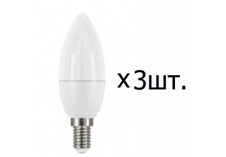 Лампа свеча 3 шт Е14 светодиодная матовая (LED) 5,4Вт (= 40Вт ЛН) тепло-белый230в Osram