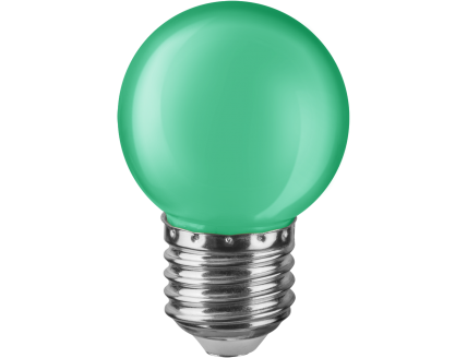 Лампа шар Е27 светодиодная (LED) 1Вт зеленая 230В Navigator