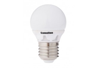 Лампа светодиодная (LED) "шар" Camelion 3Вт холодный белый 230В