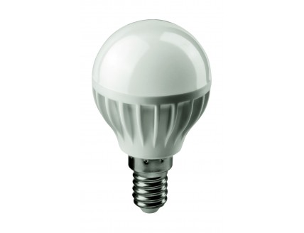 Лампа "шар" Е14 светодиод. (LED) 6Вт тепло-бел. матов. 230В ОНЛАЙТ