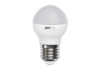 Лампа светодиодная (LED) "шар" Jazzway 7Вт холодный белый матовая 230В