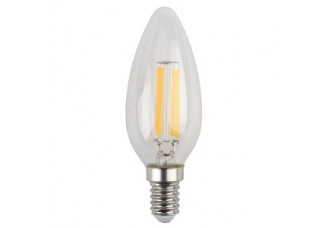 Лампа свеча Е14 светодиодная (LED) филаментная 5Вт тепло-белый Эра