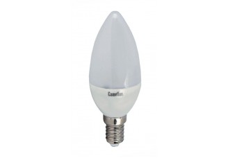Лампа "свеча" Camelion Е14 диммируемая светодиодная (LED) 5Вт теплый белый матовая 230В