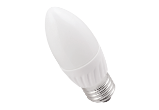 Лампа свеча Е27 светодиодная матовая (LED) 5Вт холодно-белый 230В IEK ECO