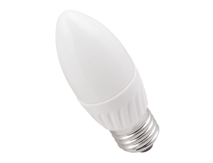 Лампа свеча Е27 светодиодная матовая (LED) 5Вт холодно-белый 230В IEK ECO