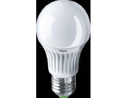 Лампа груша Е27 светодиодная (LED) 8Вт тепло-белый 230В диммируемая Navigator