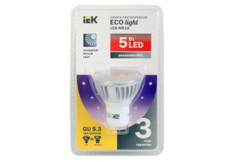 Лампа светодиодная MR16 софит 5 Вт 350 Лм 230 В 4000 К GU5.3 ECOLIGHT