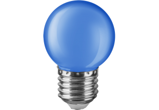 Лампа шар Е27 светодиодная (LED) 1Вт син. 230В Navigator