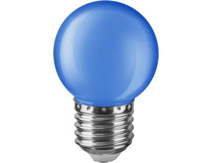 Лампа шар Е27 светодиодная (LED) 1Вт син. 230В Navigator
