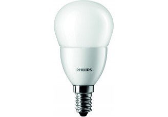 Лампа шар Е14 светодиодная матовая (LED) 6Вт (= 40Вт ЛН) тепло-белый 230В Philips