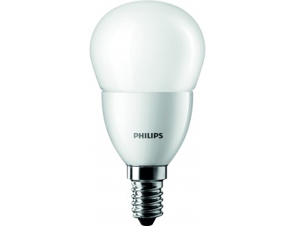 Лампа шар Е14 светодиодная матовая (LED) 6Вт (= 40Вт ЛН) тепло-белый 230В Philips