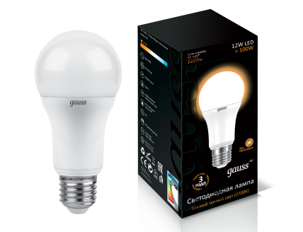 Лампа Gauss LED Elementary Globe 12W A60 E27 2700K 1/40