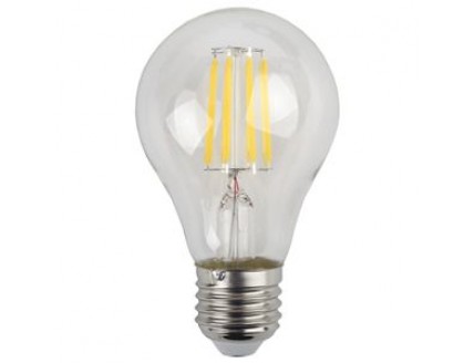 Лампа груша Е27 светодиодная (LED) филаментная 9Вт тепло-белый Эра