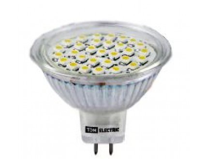 Лампа MR-16 d51 GU5.3 светодиод. (LED) 5Вт тепло-бел. 12В TDM