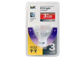 Лампа светодиодная MR16 софит 3 Вт 200 Лм 230 В 4000 К GU5.3 ECOLIGHT