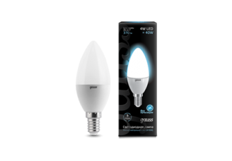 Лампа Gauss LED Candle 4W E14 4100K 1/10/50