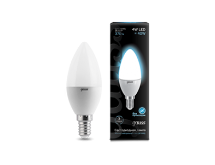 Лампа Gauss LED Candle 4W E14 4100K 1/10/50