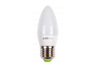Лампа светодиодная (LED) «свеча» D. 38мм E27 7Вт 220-240В матовая нейтральная холодно-белая Jazzway