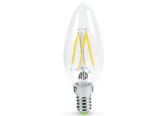 Лампа "свеча" Е14 светодиод. (LED) PREMIUM 7Вт 160-260В 4000К 630Лм прозрачная ASD