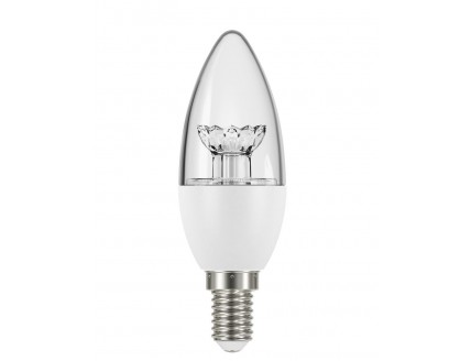 Лампа "свеча" Е14 светодиод. (LED) 5,4Вт (= 40Вт ЛН) тепло-бел. прозрачная 230В OSRAM