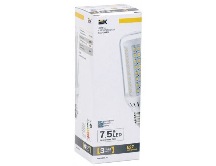 Лампа светодиодная CORN 7,5 Вт 680 Лм 230 В 4000 К E27 IEK
