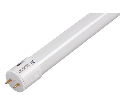Лампа светодиодная (LED) линейная D. 26мм G13 10Вт 230В матовая холодная дневного света Jazzway