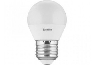Лампа светодиодная (LED) "шар" Camelion диммируемая 5Вт теплый белый 230В